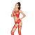 Бодистокинг Passion BS039 red, комбинезон, имитация чулок