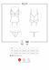 Сатиновый кружевной корсет Obsessive 810-COR-1 babydoll & thong S/M, черный, корсет, танга