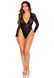 Боди Leg Avenue Rhinestone Lace Deep-V Bodysuit One Size, Black