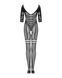 (SALE) Сітчастий бодістокінг з імітацією підв&rsquo;язок Obsessive Bodystocking G329 XL/XXL, black, з доступом