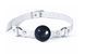 Кляп силиконовый Feral Feelings Silicon Ball Gag White/Black, белый ремень, черный шарик