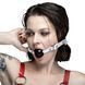 Кляп силиконовый Feral Feelings Silicon Ball Gag White/Black, белый ремень, черный шарик