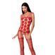 Бодистокинг Passion BS067 red, комбинезон, имитация чулок и топа на бретелях