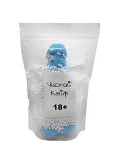 Крафтове мило-член із присоскою Чистый Кайф Blue size XL, натуральне