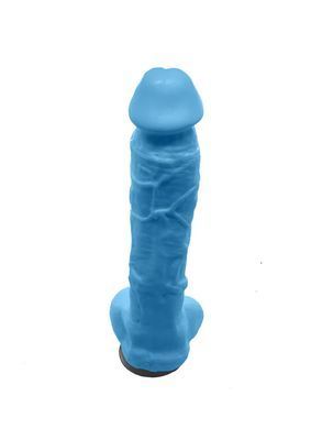Крафтовое мыло-член с присоской Чистий Кайф Blue size XL, натуральное