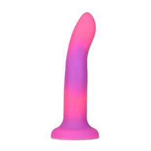 Фалоімітатор, що світиться в темряві, ADDICTION Rave 8&Prime;, Glow in the Dark Dildo Pink Purple, 20,3 см