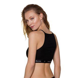 Спортивный топ с прозрачной вставкой Passion PS006 TOP L, black