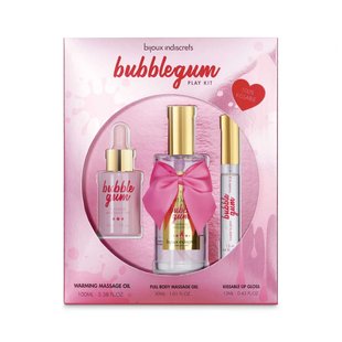 Подарочный набор косметики Bijoux Indiscrets Bubblegum Play Kit, массажное масло, гель, блеск