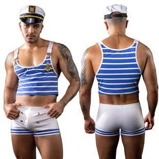 Эротический костюм моряка JSY &laquo;Милашка Ник&raquo; One Size, топ, шорты, кепка