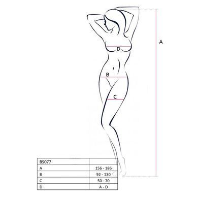 Бодістокінг з крупною сіткою Passion BS077 red