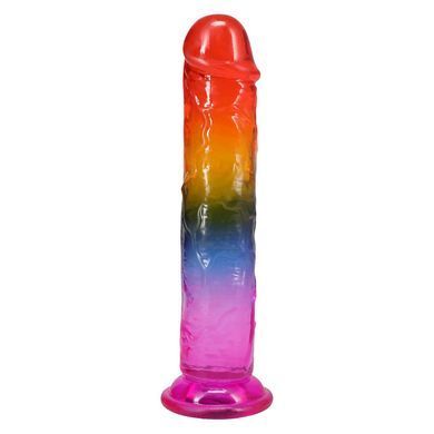 Дилдо Doc Johnson Crystal Jellies - 7.5 Inch Dong - Rainbow