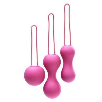 Набор вагинальных шариков Je Joue - Ami Fuchsia, диаметр 3,8-3,3-2,7см, вес 54-71-100гр + подарок косметичка