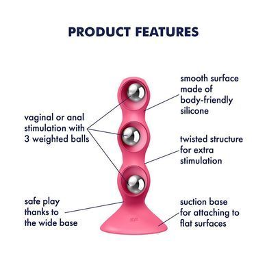 Анальный стимулятор-бусины Satisfyer Triple Ball-R Red