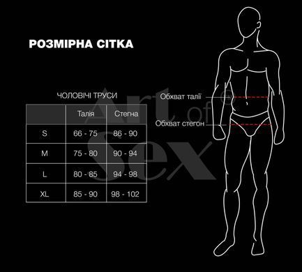 Мужские трусы с сюрпризом Art of Sex - Gladiator, черные с эффектом мокрого бархата, размер M