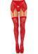 Комплект Leg Avenue Lace thigh highs & garterbelt, One Size, красный, чулки и пояс с пажами