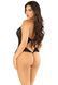 Боди Leg Avenue Lace Floral Lace Halter Teddy with Flutter Accent One Size, Black