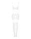(SALE) Сітчастий бодістокінг з імітацією топа та шортів Obsessive Bodystocking G330 S/M/L, white, з доступо