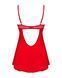 Пеньюар Obsessive Ingridia chemise & thong XL/2XL, красный, сорочка, стринги