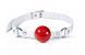 Кляп силиконовый Feral Feelings Silicon Ball Gag White/Red, белый ремень, красный шарик