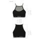 Спортивный топ с прозрачной вставкой Passion PS006 TOP L, black