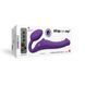 Безремневой страпон с вибрацией Strap-On-Me Vibrating Violet M диаметр 3,8 см, пульт ДУ, регулируемый