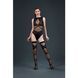 Комплект: боді та панчохи Moonlight Model 16 XS-L Black, імітація топу та трусиків