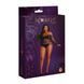 Сітчасте боді зі стразами Moonlight Plus Model 09 XL-XXXL Black, відкриті плечі