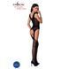 Бодистокинг Passion BS061 black, комбинезон, имитация чулок