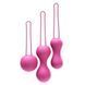 Набор вагинальных шариков Je Joue - Ami Fuchsia, диаметр 3,8-3,3-2,7см, вес 54-71-100гр + подарок косметичка