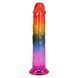 Дилдо Doc Johnson Crystal Jellies - 7.5 Inch Dong - Rainbow