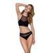 Спортивный топ с прозрачной вставкой Passion PS006 TOP L, black