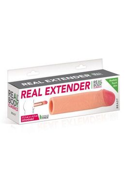 Насадка на член Real Body — Real Extender BEAST з відкритою головкою