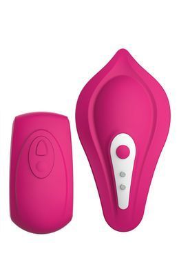Вибратор в трусики Liebe Panty Vibe Recargable Cerise, нагрев до 39 &deg;C, пульт, трусики S-M в комплекте