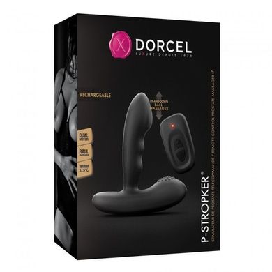 Масажери простати Dorcel P-Stroker з пультом ДК, підігрівом і прицільним масажем, два мотори, Черный