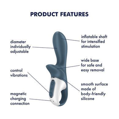 Анальный вибратор надувной Satisfyer Air Pump Booty 2