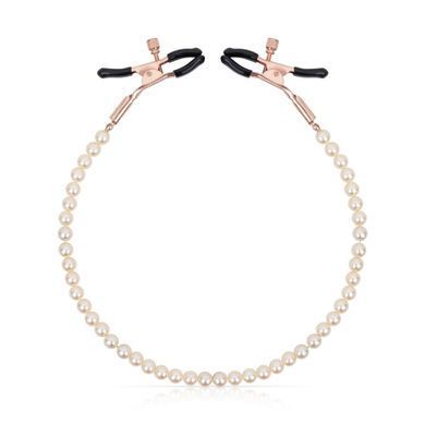 Зажимы для сосков с жемчужной цепочкой Rosy Gold - Nipple Clamps Pearls