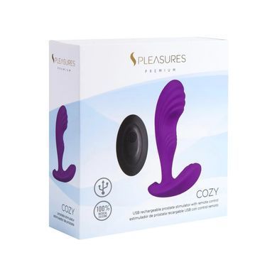 Вибромассажер простаты S Pleasures Premium Cozy, Purple, с рельефной головкой, 10 режимов