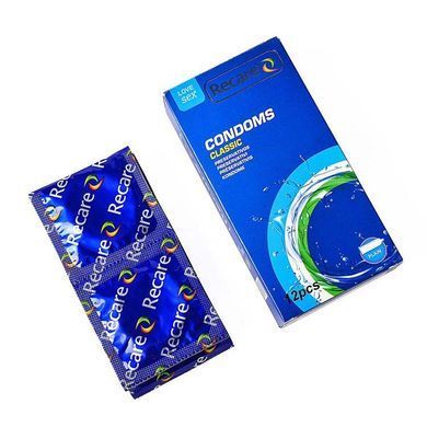 Презервативи Recare Classic Condoms 12 шт, класичні