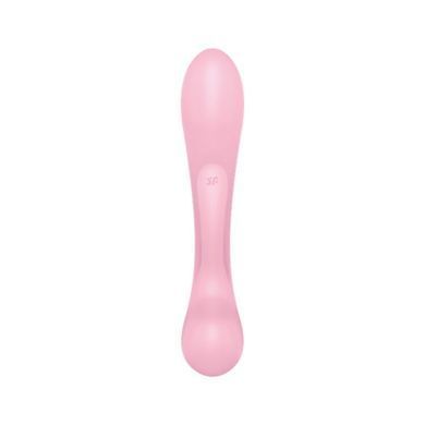 Двусторонний вибратор-кролик Satisfyer Triple Oh Pink, 3 мотора, рукоятка-массажер