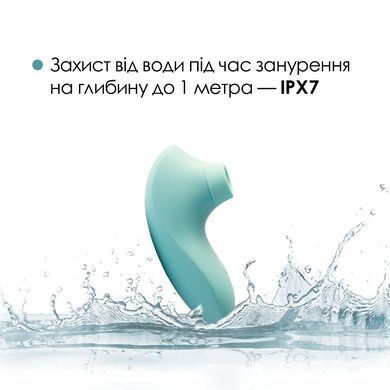 Вакуумный стимулятор Svakom Pulse Lite Neo Seafoam Blue, управляется со смартфона