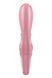Смарт вібратор-кролик Satisfyer Hug Me Pink, 2 мотори, діаметр 4,2см, широка кліторальна частина