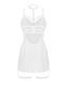 Бебі-дол Obsessive Arrowel White chemise S/M, з декоративним чокером та гартерами