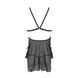 Сорочка Passion DELIENA CHEMISE S/M black, стрінги із заниженою талією