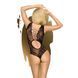 Боди Penthouse Runway Queen S/L Black, вырез на спине, плетение в зоне декольте и на спинке