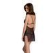 Сорочка Passion DELIENA CHEMISE S/M black, стрінги із заниженою талією
