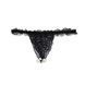 Набір Intt BRAZILIAN PANTY BLACK: трусики на зав&rsquo;язках S-XL з перлинним кільцем + полунична змазка