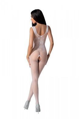 Бодистокинг с крыльями Passion BS098 One Size, white, средняя сетка, открытый доступ
