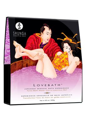 Гель для ванни Shunga LOVEBATH – Sensual Lotus 575 г, робить воду ароматним желе зі SPA-ефектом