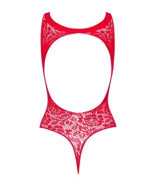 Ажурный бодистокинг с эффектом шнуровки Obsessive B120 teddy red S/M/L, красный