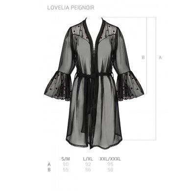 Воздушный пеньюар Passion LOVELIA PEIGNOIR S/M, black